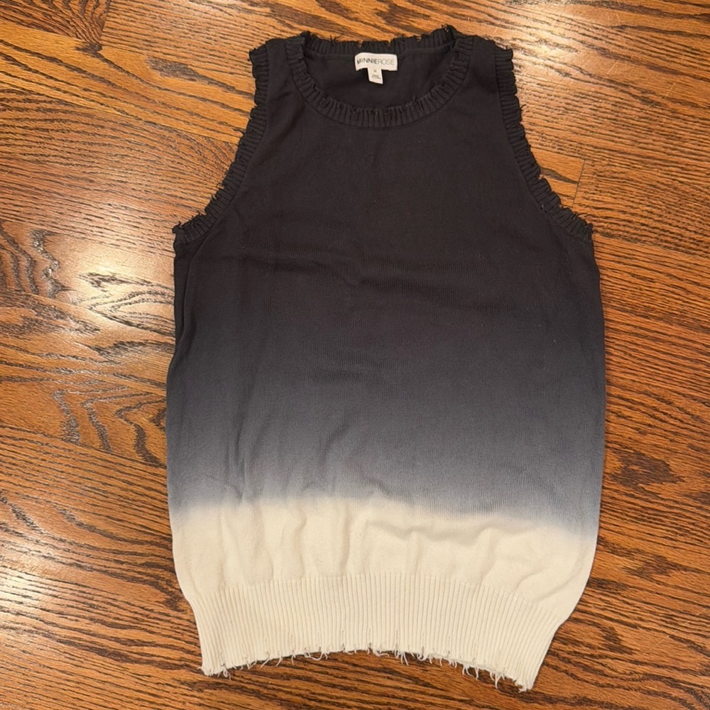 Minnie rose light cashmere cotton sweater vest